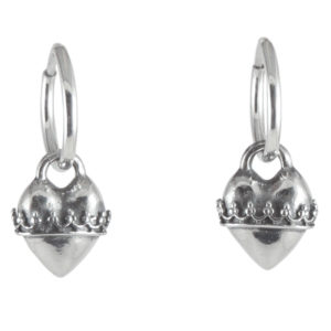 earring heart wrap hoop front