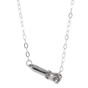 hand holding chain front