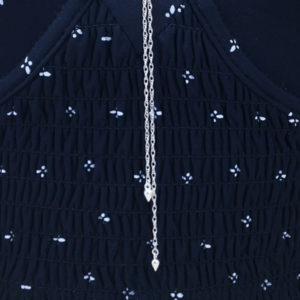 sterling silver lariat hand necklace