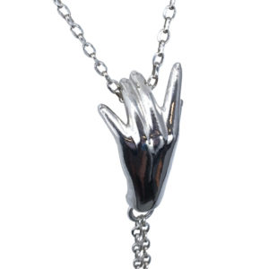 sterling silver bolo hand necklace