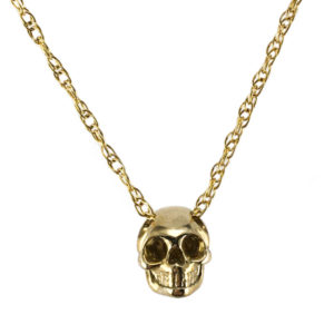 jewelry bronze skull necklace
