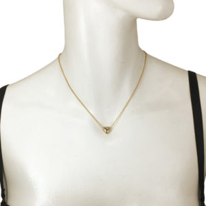 simple bronze heart necklace